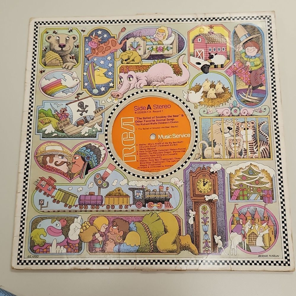 RCA 1976 The Richard Wolfe Children's Chorus Children's Songs Vinyl Record Album